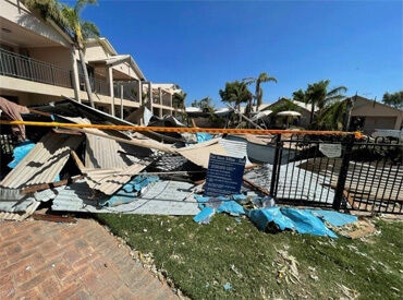 Property guarded due to damaged fence