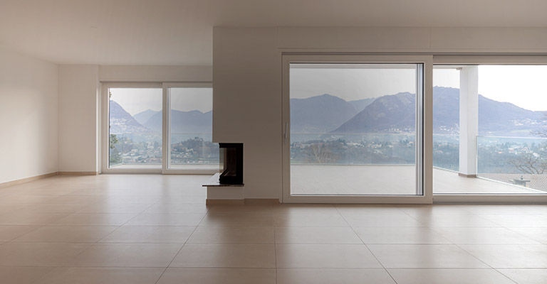 Empty house with a view